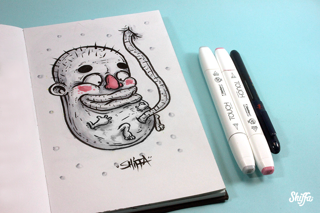doodle ilustracion design Character shiffa tattoo toon color sketch sketches brush draw brush pen