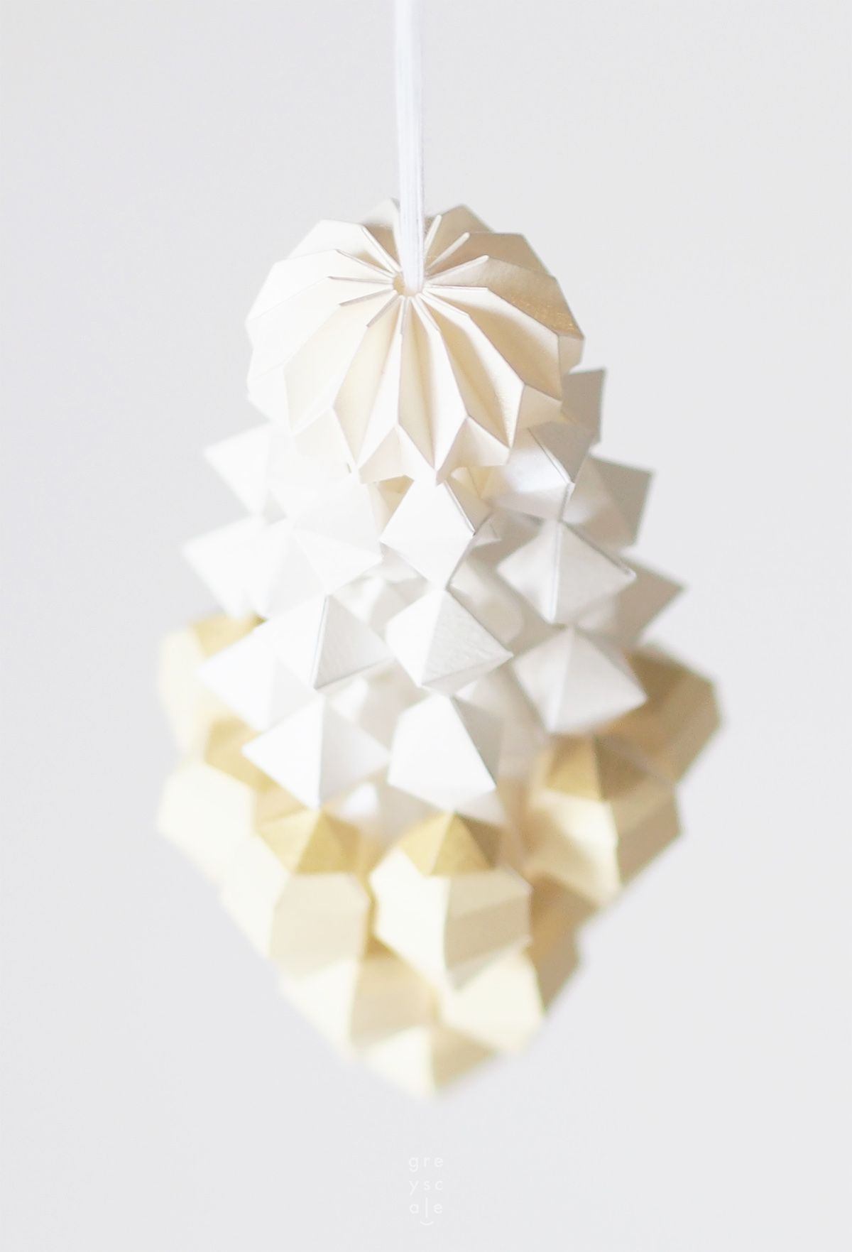 gold golden papercraft paper papersculpture Thai garland flower handmade Paperfolding fold origami  geometric