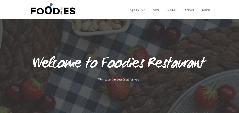 Website UI ux database materialize HTML css JavaScript Food 