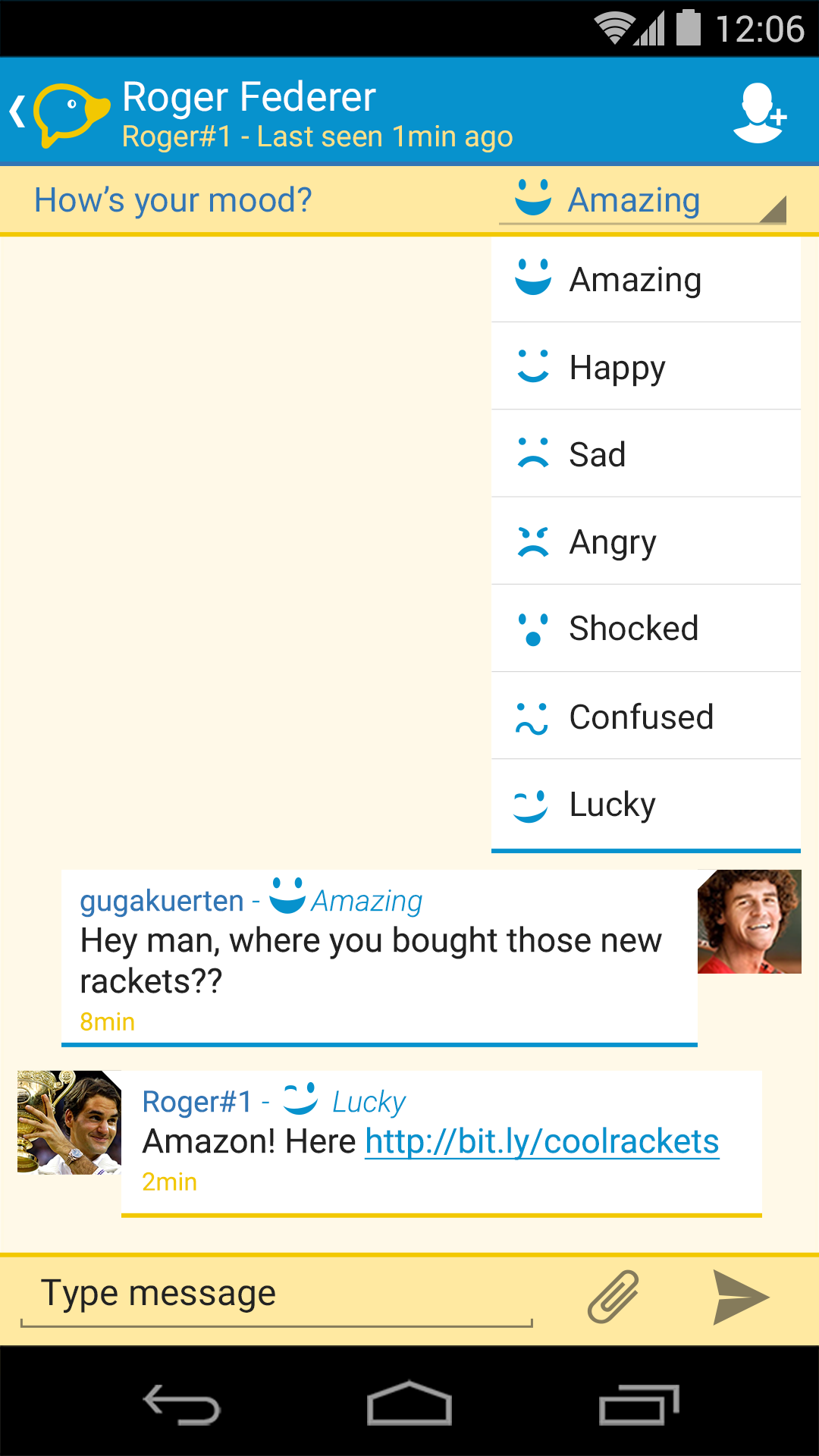 android app im instant message holo