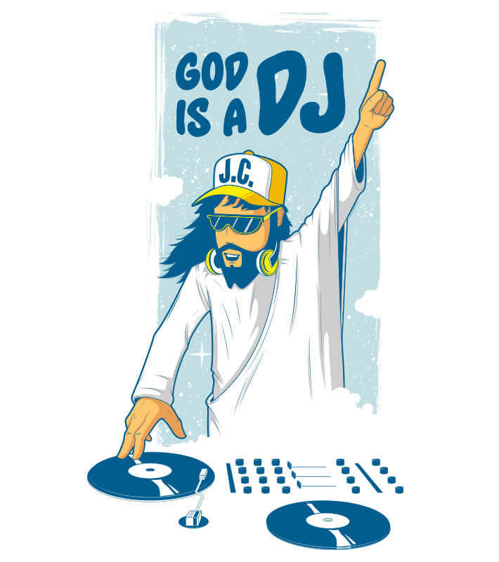 apparel shirt Street design cool dj funny comedy  Character jc God deus art