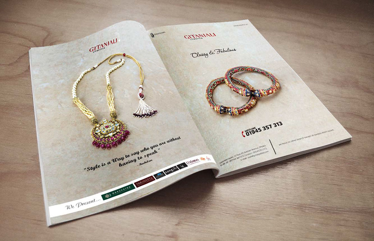 Magazine Ad Paper ad  Gitanjali Lifestyle Tipu's Creative creative magazine ad Creative Ad Bangladeshi Ad