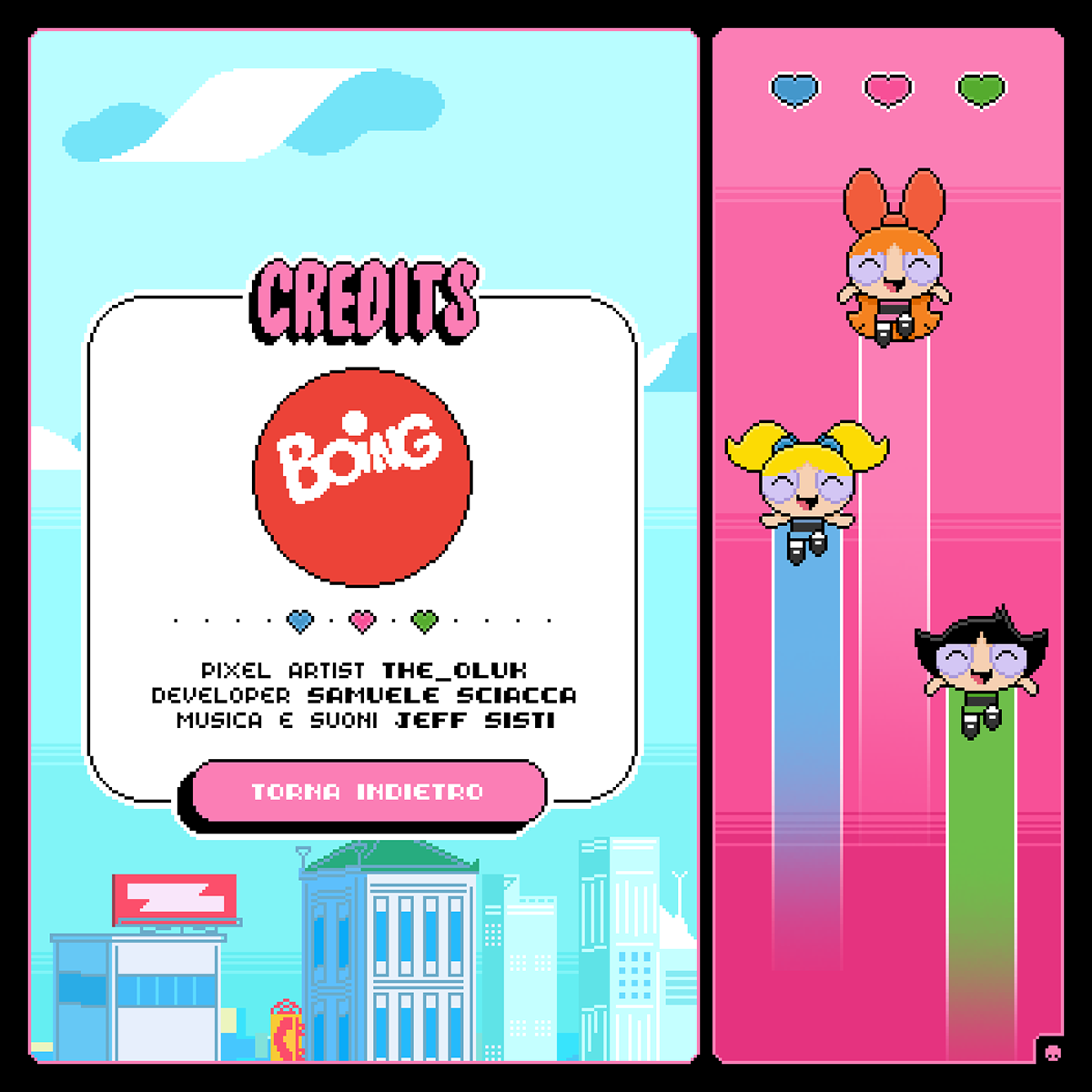 characters Game Dev illustrations illustrazioni photoshop Pixel art pixel artist Powerpuff Girls ppg videogiochi