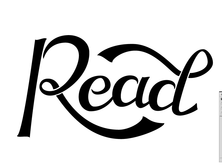 lettering read Reading books HAND LETTERING
