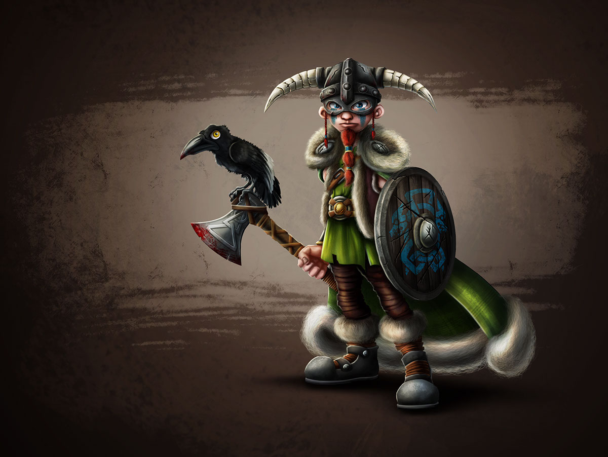 viking cdc Character crow warrior