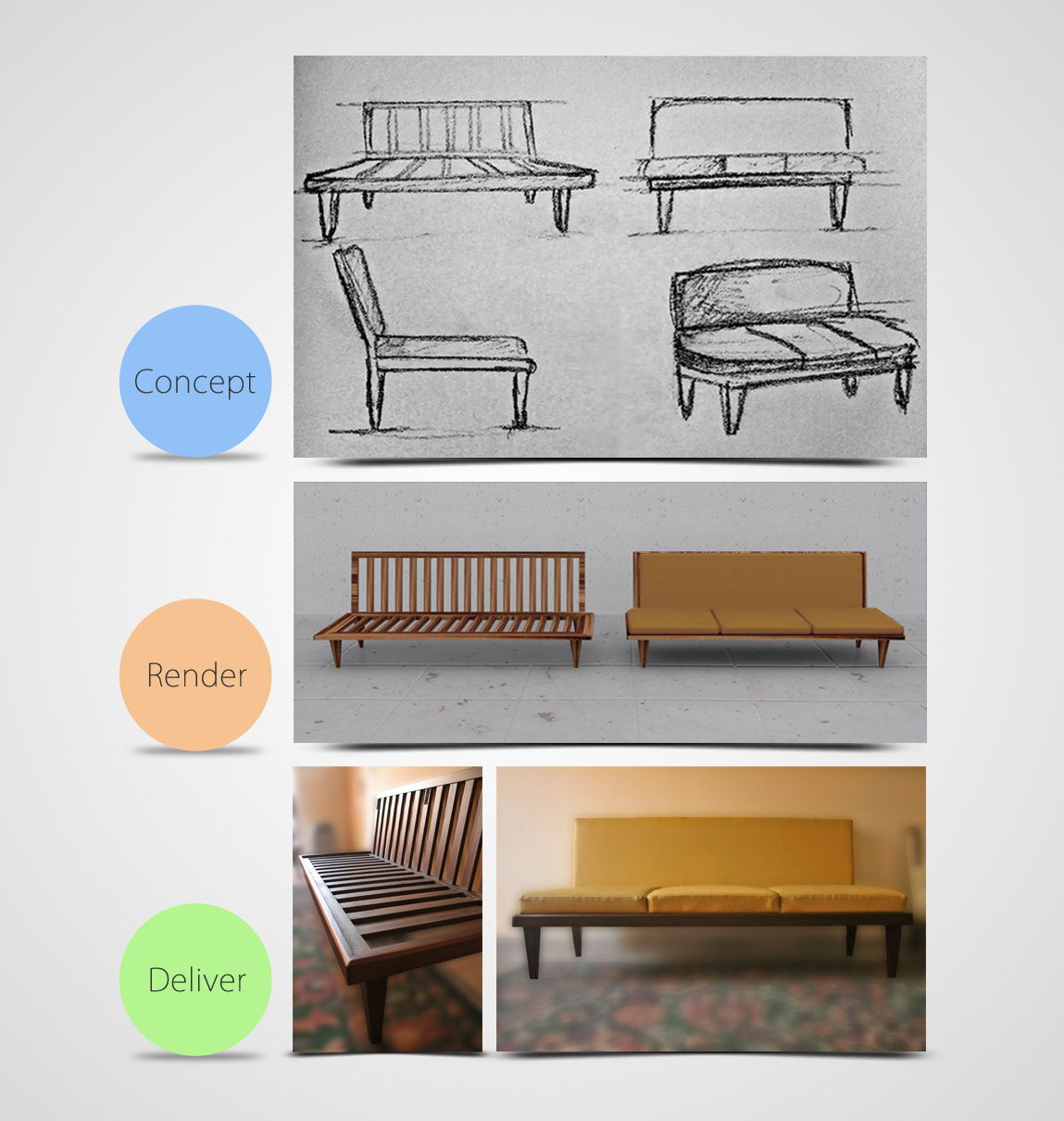 furniture sofa bench 3 seater design minimalistic wood cushions functional