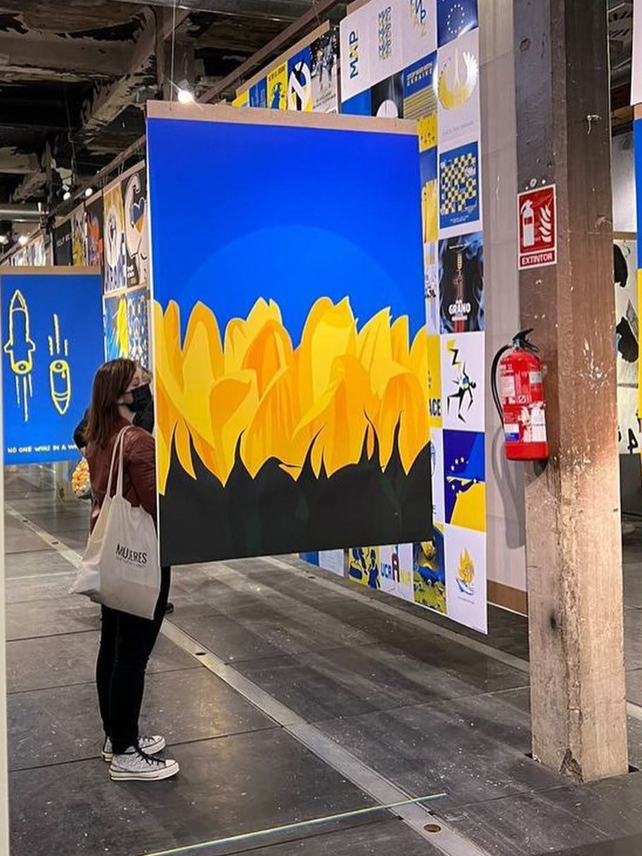 European Union sunflower ukraine vector drawing