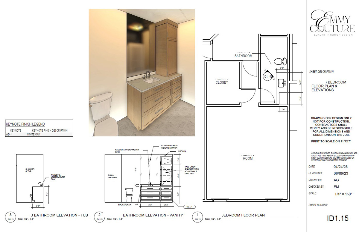 Revit Architecture cabinetry bathrooms kitchen interior design 
