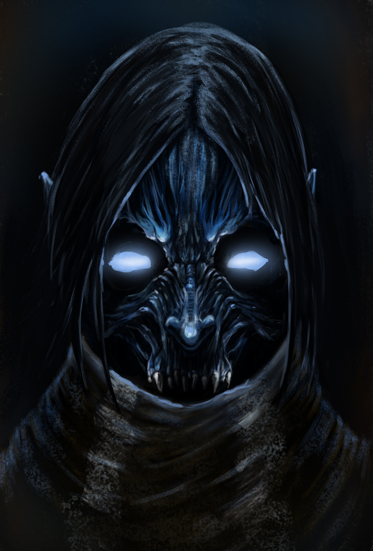 Character dark Digital Art  fanart fantasy horror legacy of kain portrait RAZIEL Soul Reaver