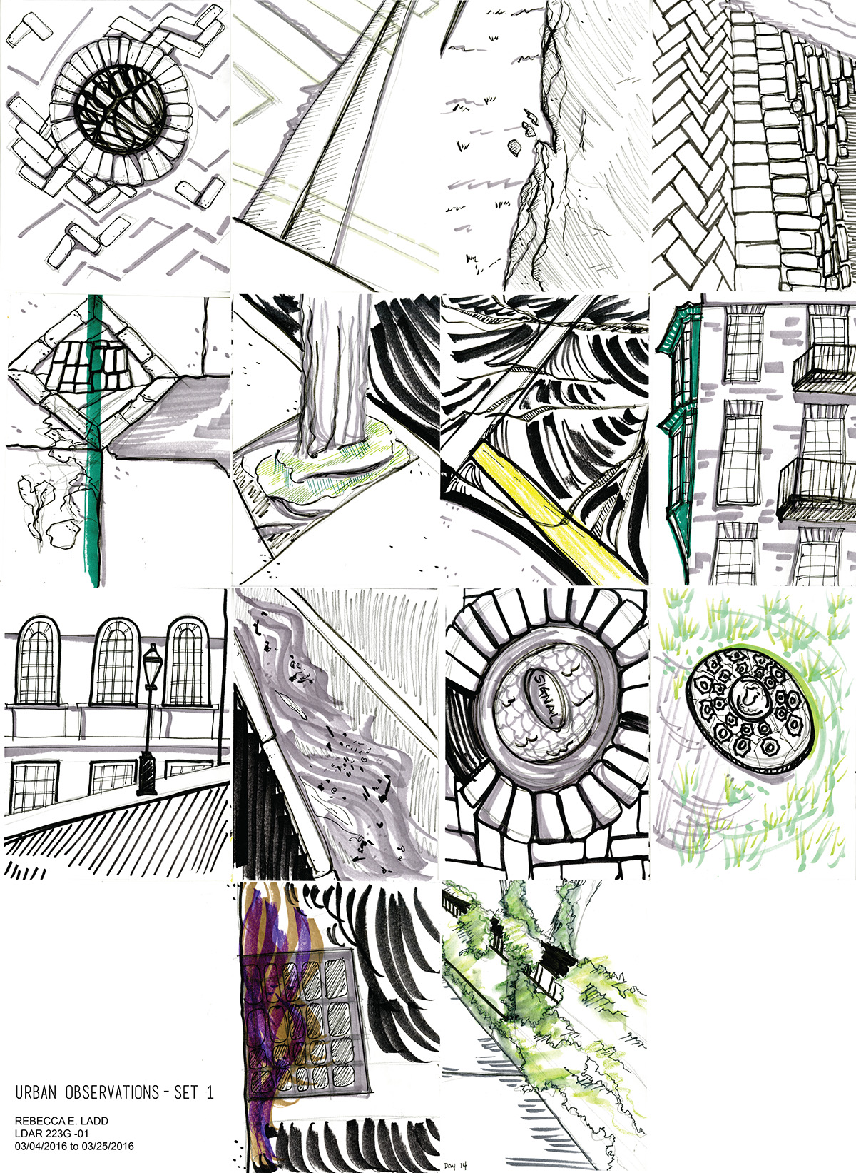 Drawing  Urban sketch observation architecture Landscape Architecture  material composition field drawing