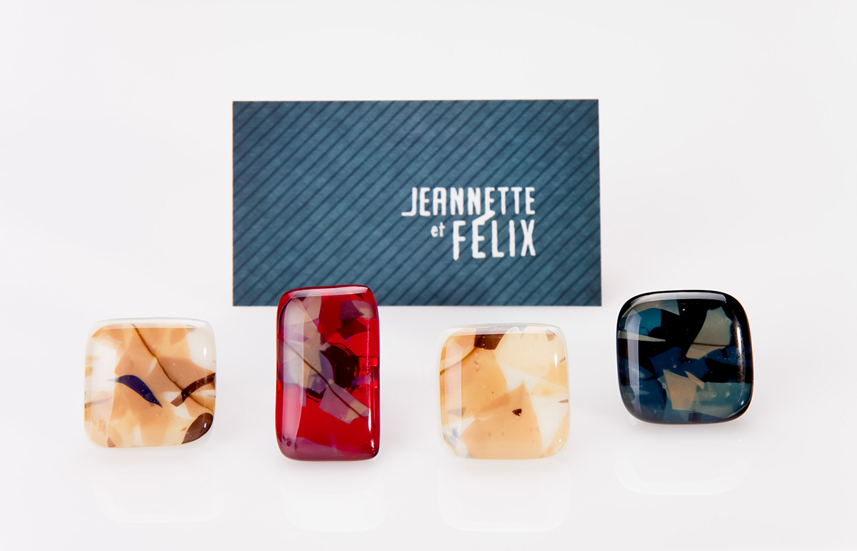 bijoux jewlery glass verre jeannette et felix fait main fusion