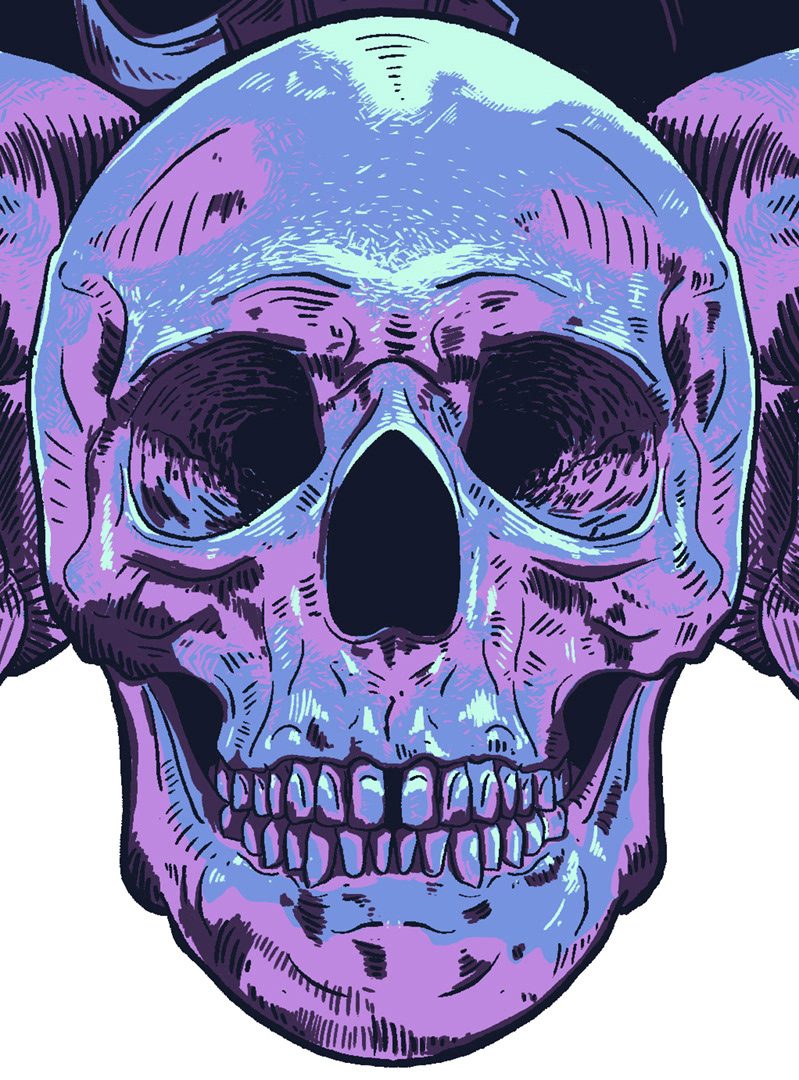 screenprint t-shirt apparel streetwear metal skull death