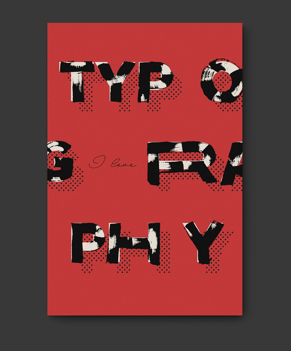 poster Typeface font letters handmade Experimetnal