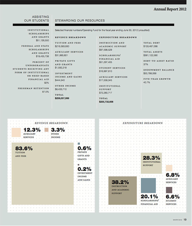 annual report numbers Illustrator composition Layout
