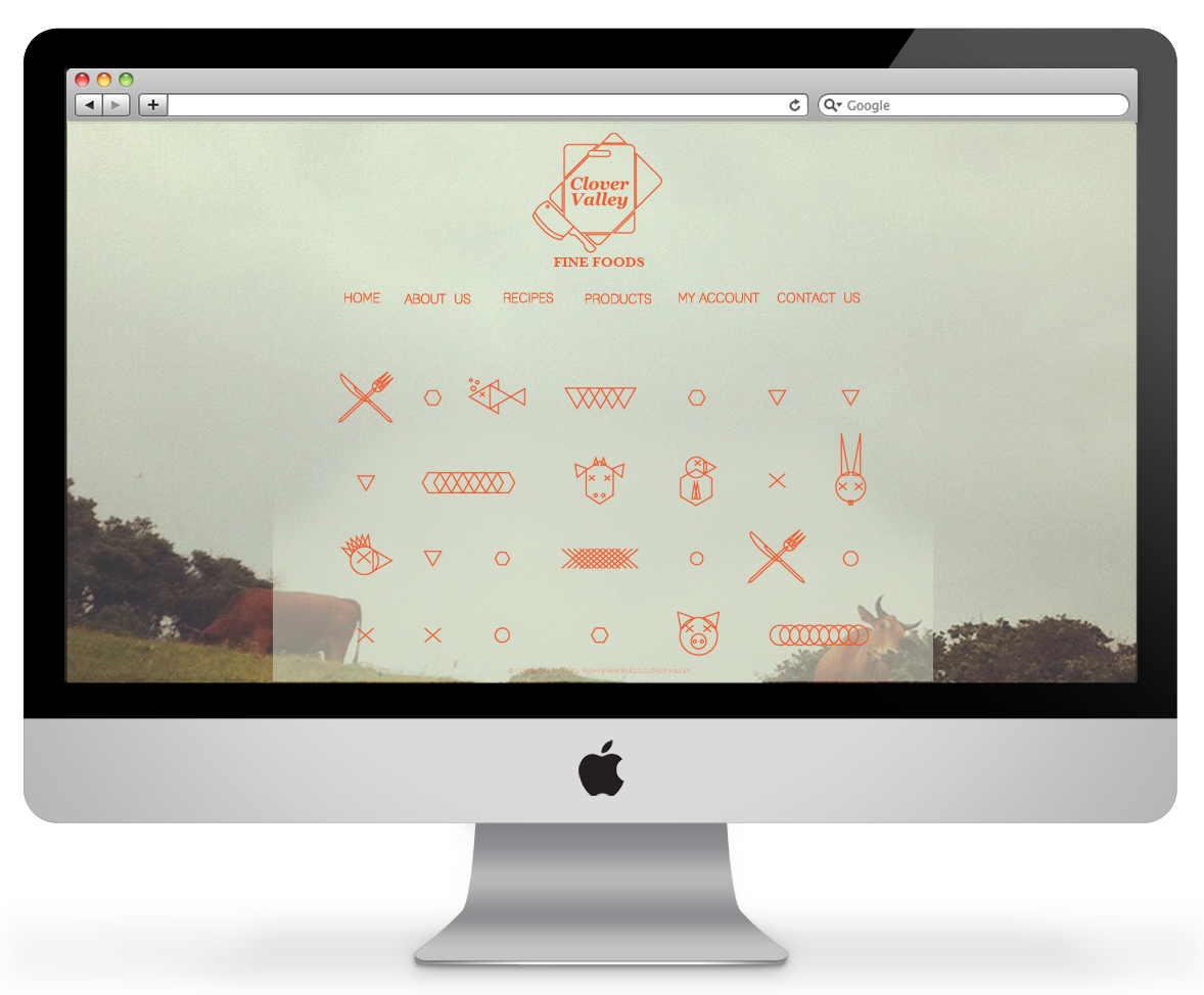 Interface  Illustration  Icons  typography  Photography  web design  gourmet food  butcher  brand identity  farm  Meat orange  Stroke grid