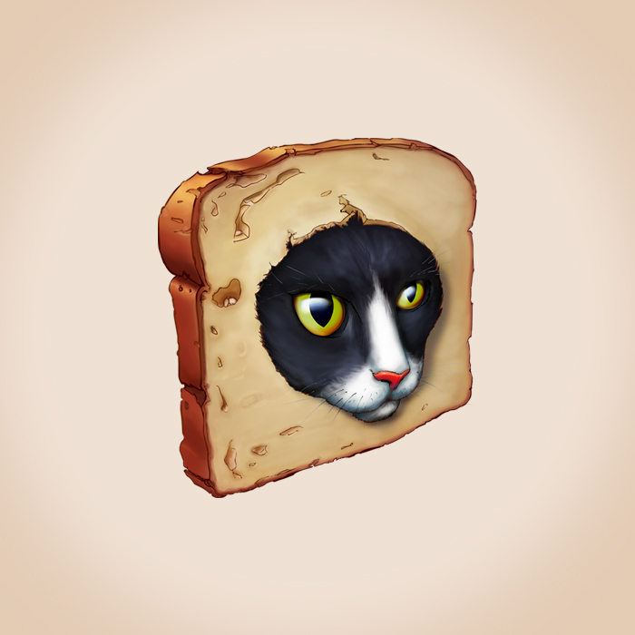 bread Cat t-shirt print shokker