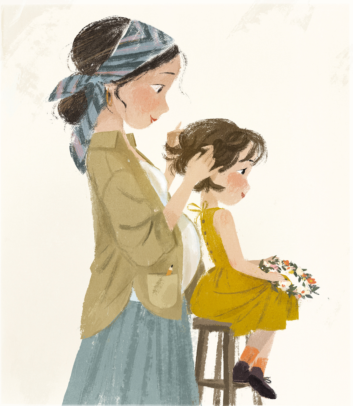 book. children book Girl. illustration book. kid-lit mother Motherhood.