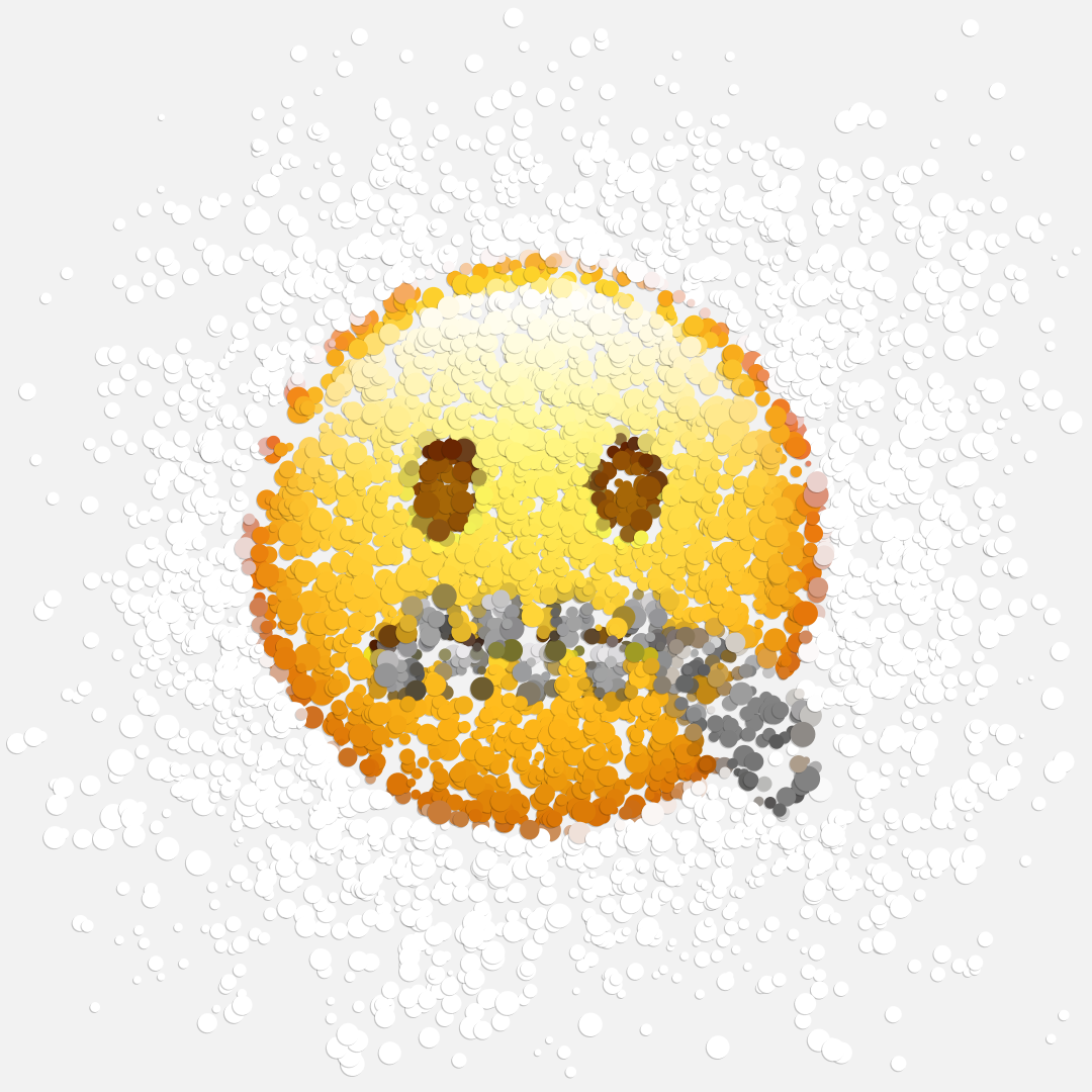 Emoji processing generative art