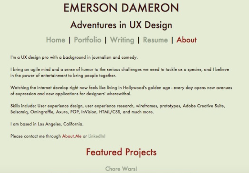 personal branding user experience color HTML css github