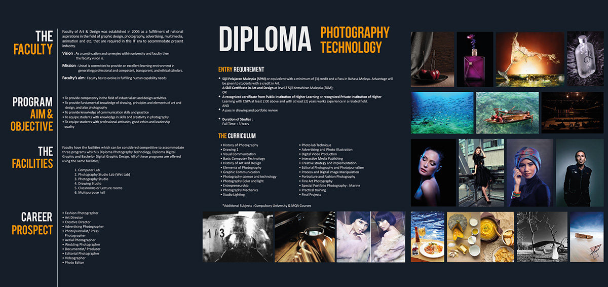 brochure art & design Unisel   University selangor malaysia Digital Graphic Design photography technology