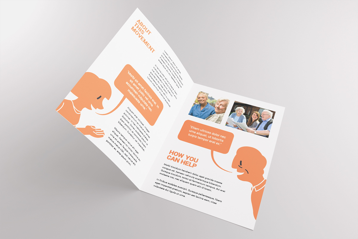 dementia community leaflet poster stand up board