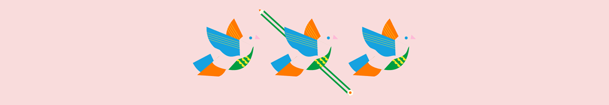 bird bow chinese vector pencil idea self branding