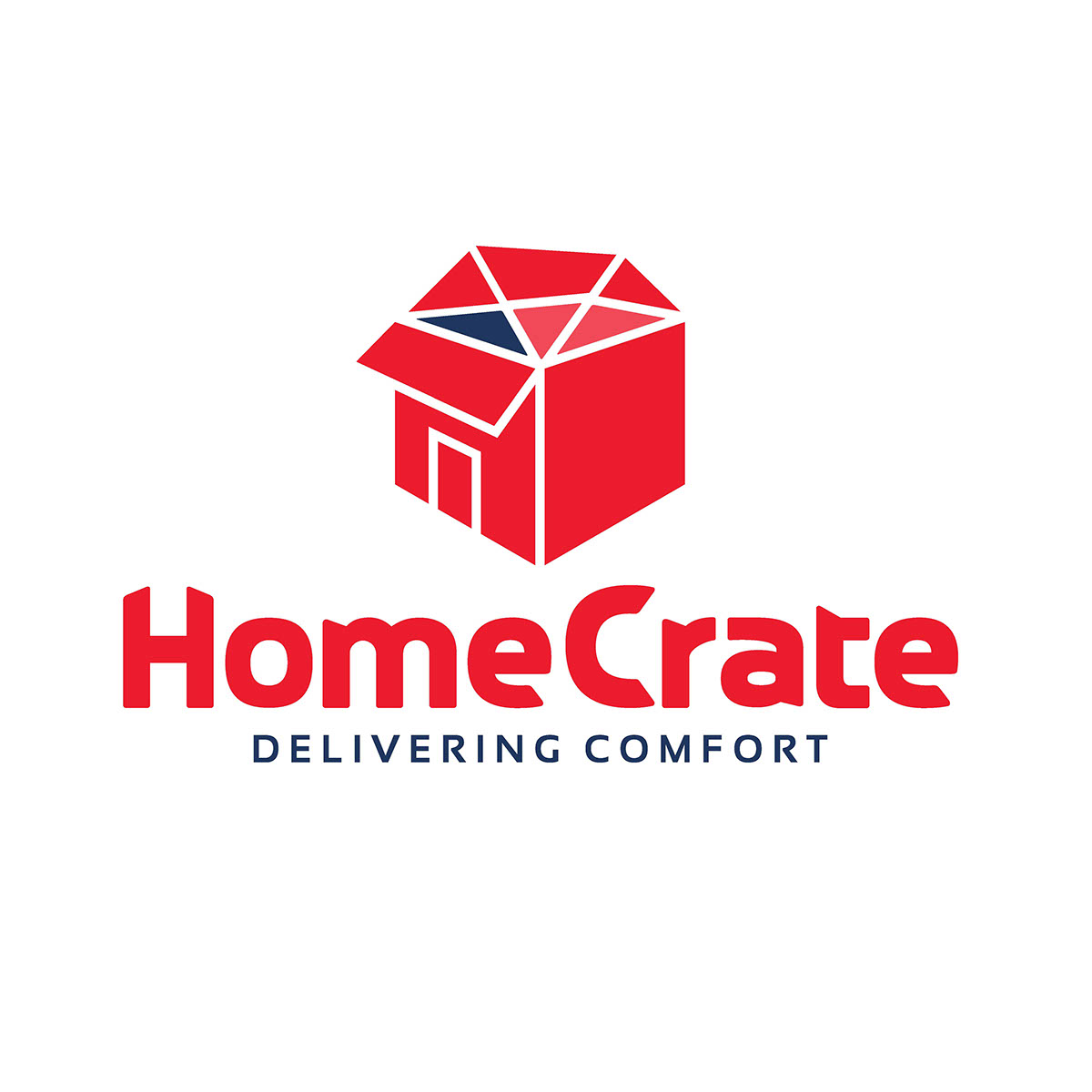 homecrate home goods Amazon delivery home logo Brand Development red house box