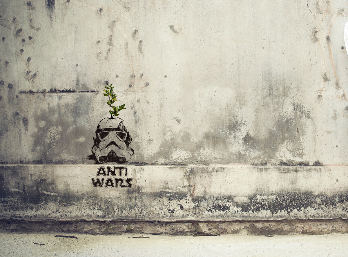 anti antiwars Wars Starwars Graffiti banksy streetart