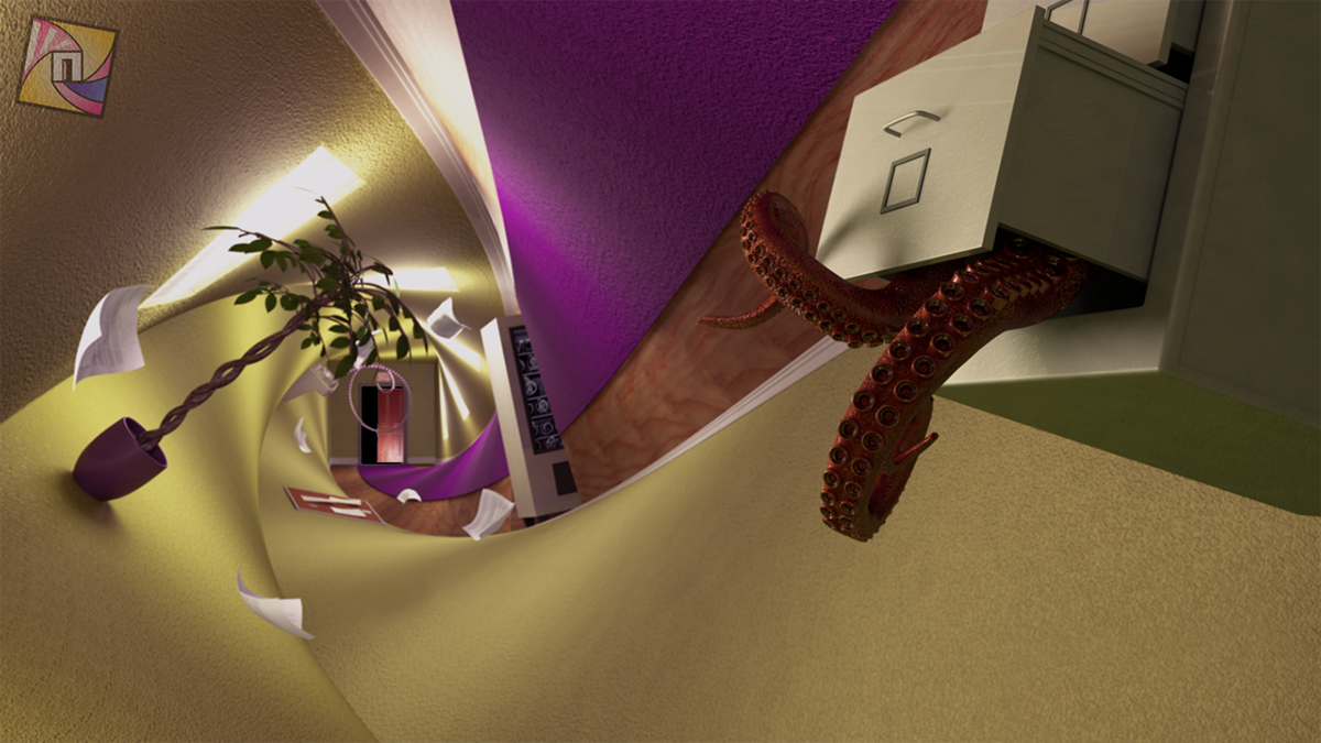 3D digital still life hallway dream fantasy design lighting modeling rendering texturing Maya