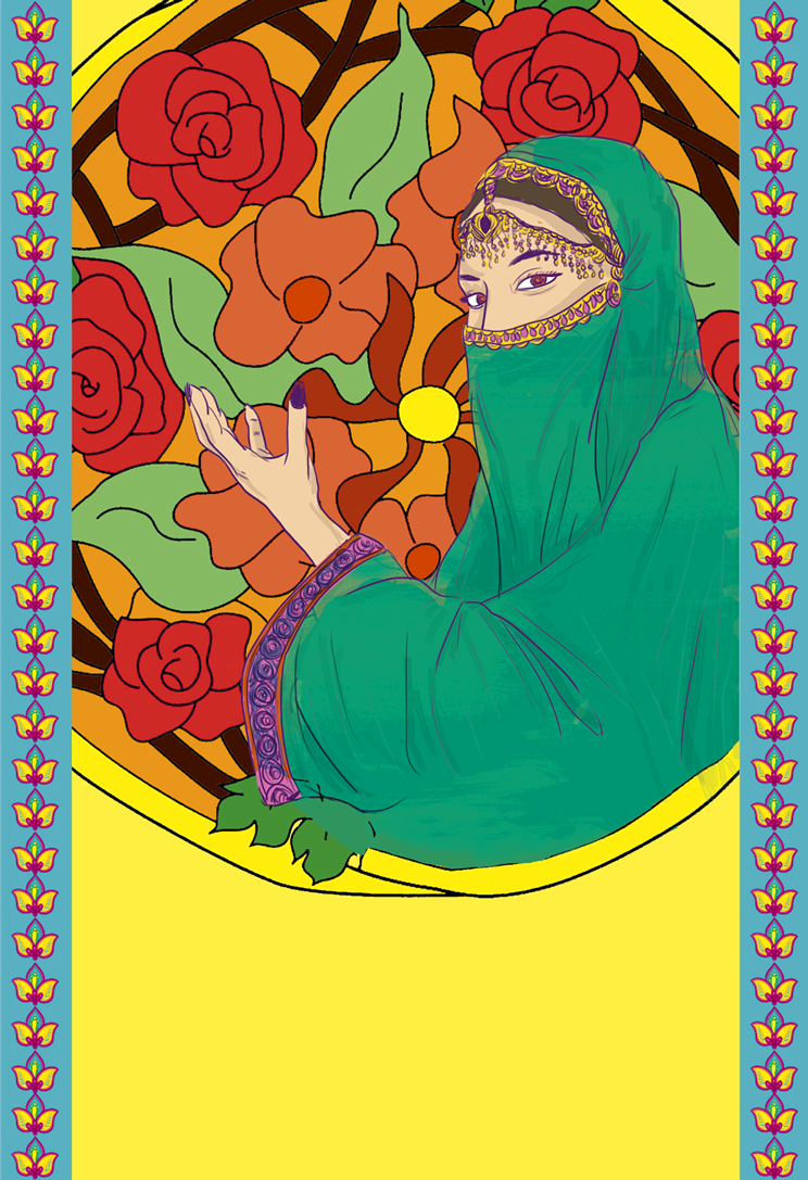 psychedelic psicodelia Arabic Art woman art lima peru martin pérez shelter hazard gig poster acid poster Art Noveau