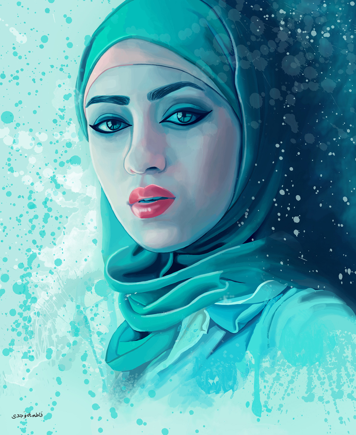digital painting egyptian girl faces Airbrushing