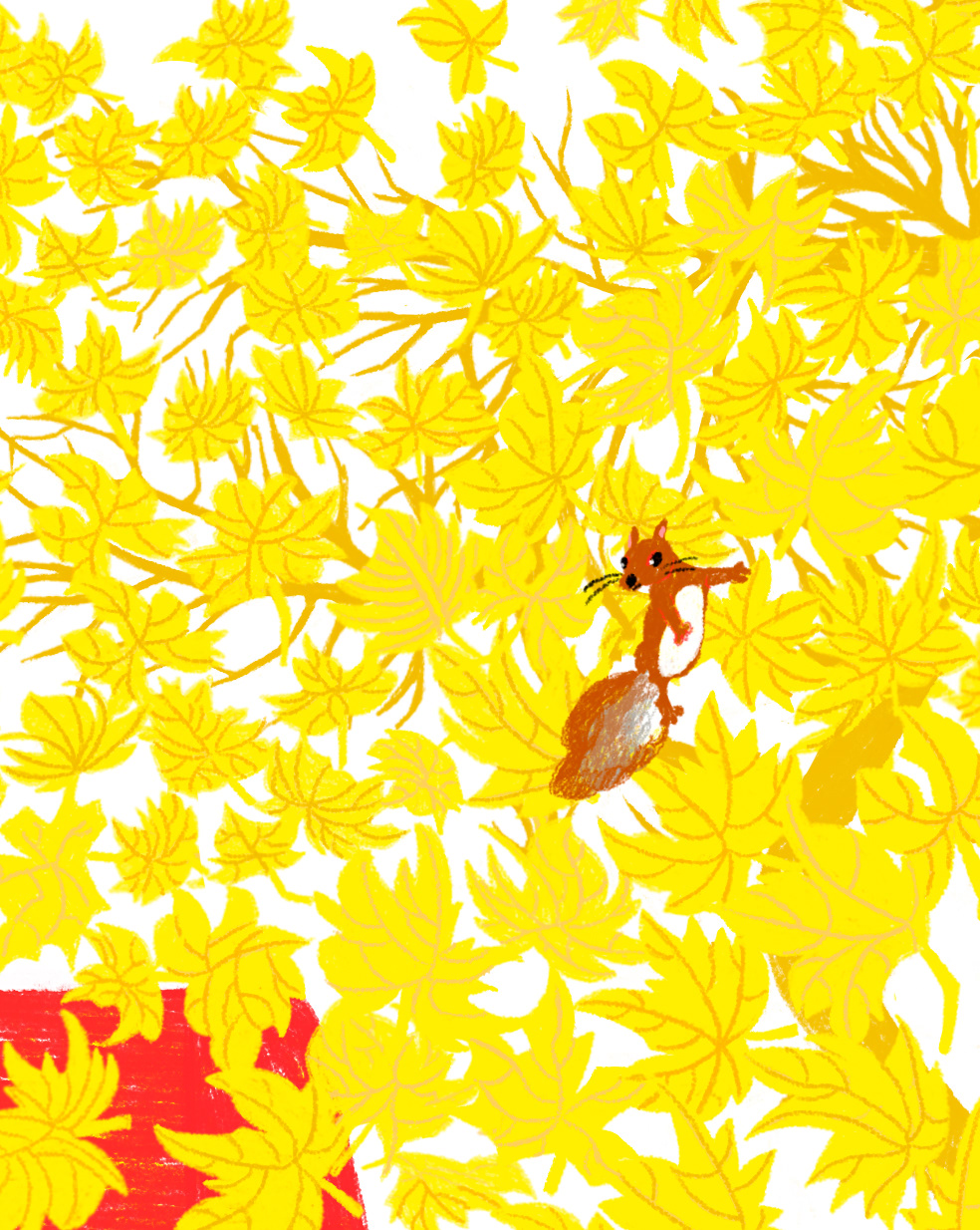 autumn illustration Editorial Illustration fashion illustration ILLUSTRATION  kids illustration London autumn leaves children's book Digital Art  pattern illustration