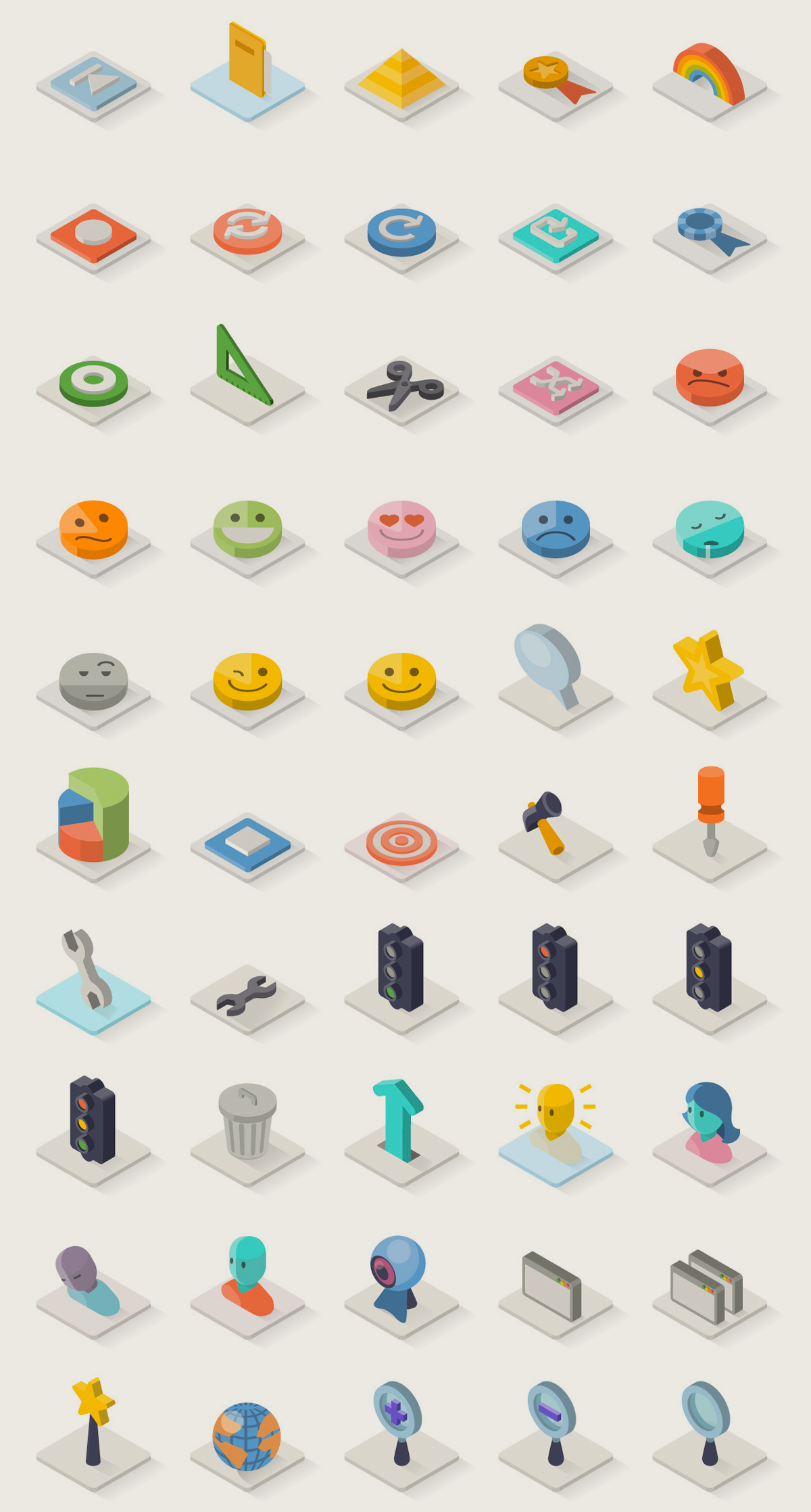 Isometric icons 3D flat Icon general graphics vector Illustrator png free Perspective editable Files freebie