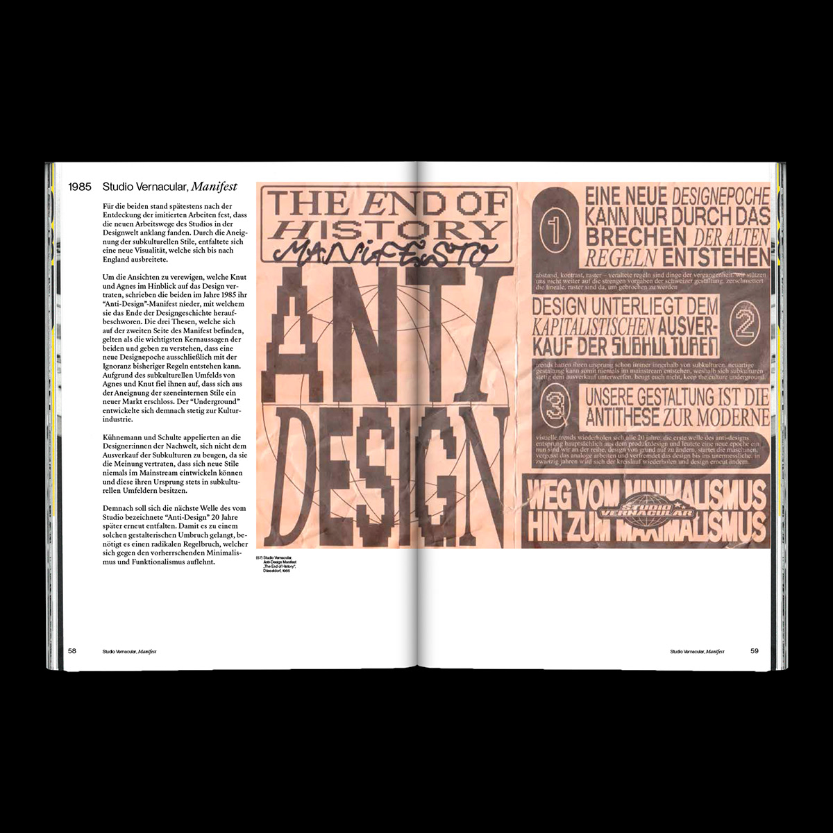 Layout Design and grid system for the Anti Design Manifesto
