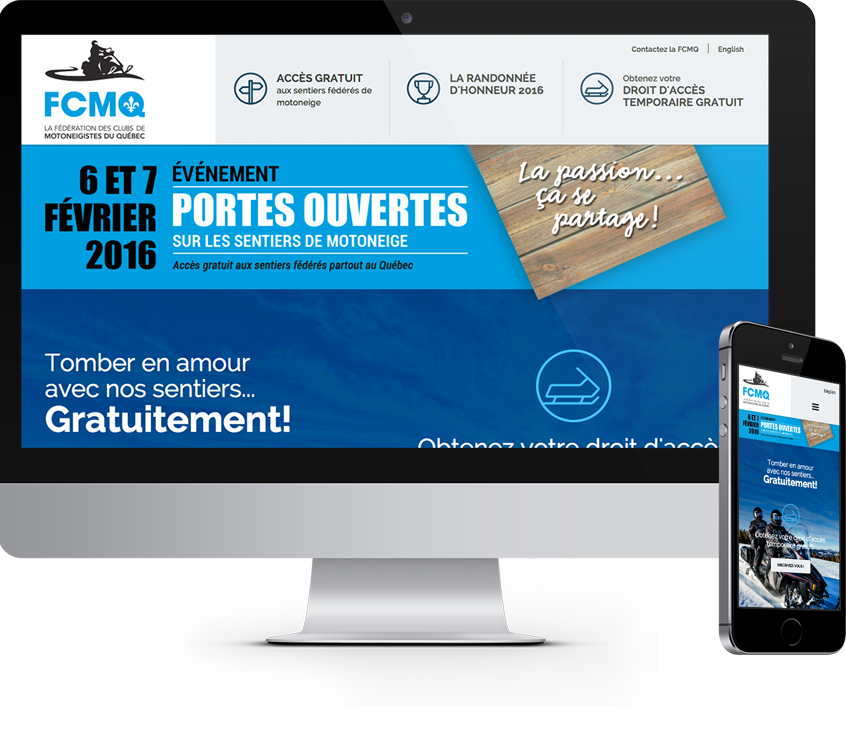 motoneigiste sport hiver Quebec Canada tonik web studio site web design web SEO marketing   événement 2016