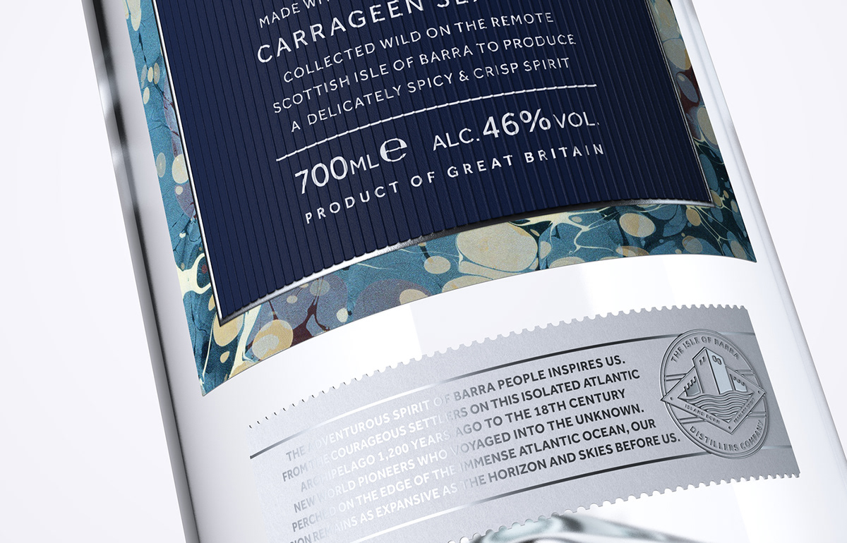 bottle design gin ILLUSTRATION  labels lettering marbling Packaging typography  