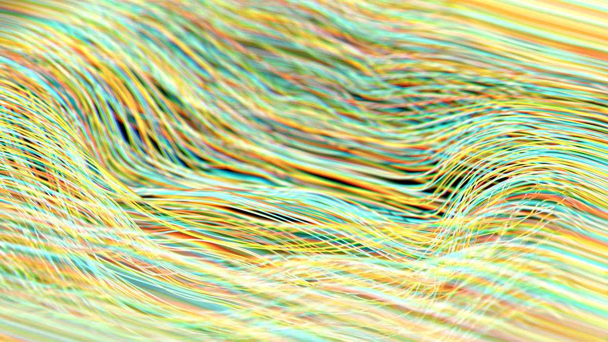 Render animation  3D Digital Art  art piece color gradient spectrum wire Adobe Portfolio