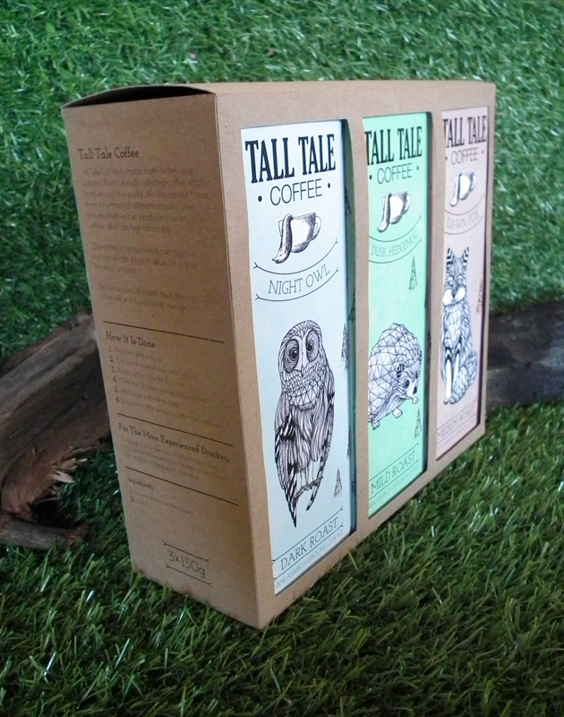 Coffee TallTale packagingdesign owl FOX Hedgehog