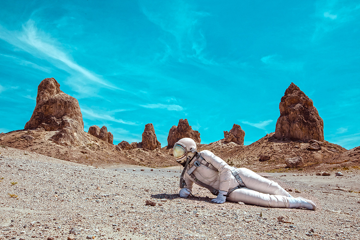 abandoned astronaut atmospheric cinematic fine art Photography  Space  space-x surreal universe