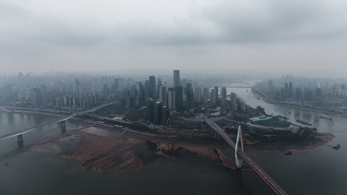 architecture asia china chongqing city cityscape drone future skyscrapper Urban