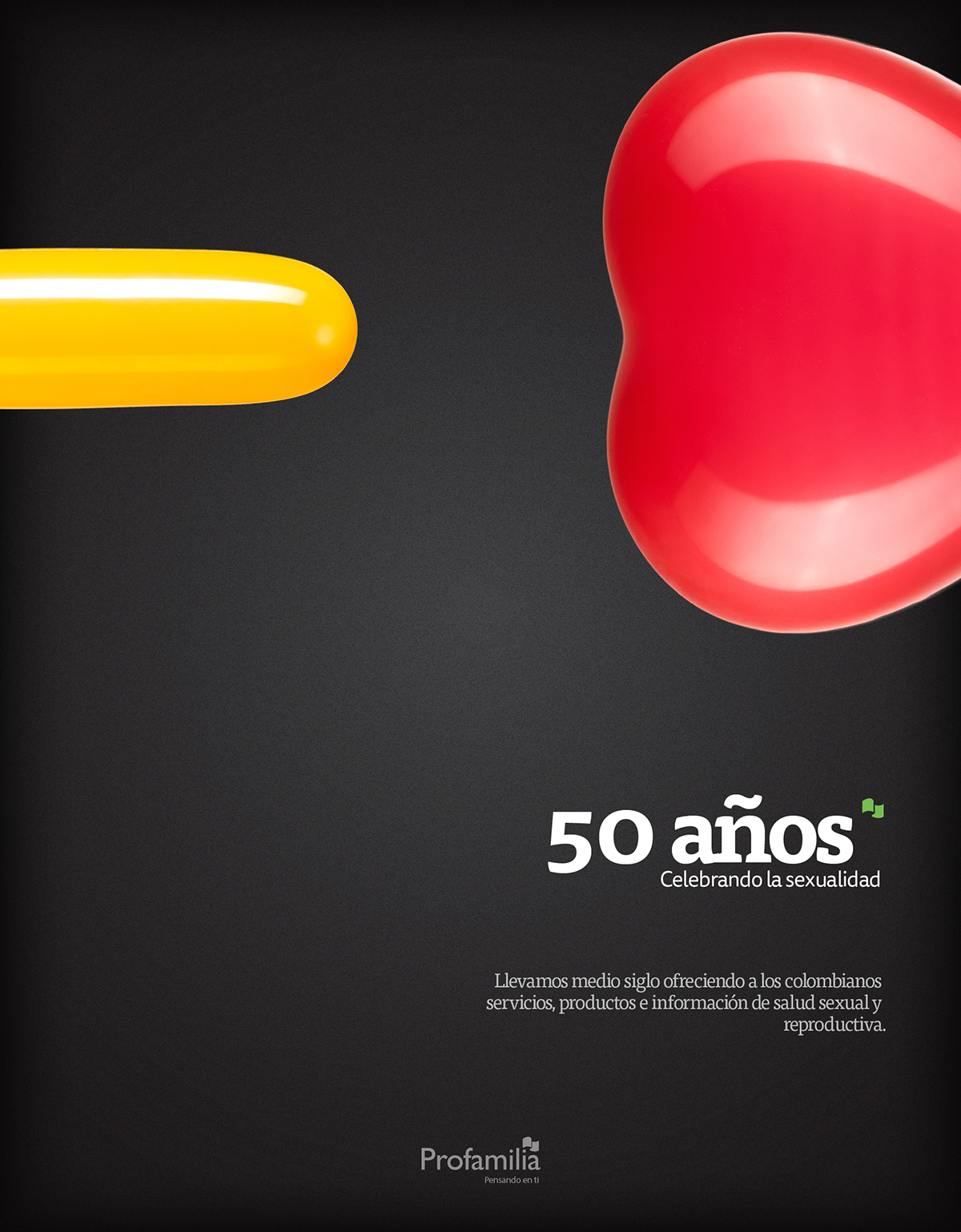 Creativity balloons concepto profamilia Campaña 50 anos responsabilidad social copy ads Awards