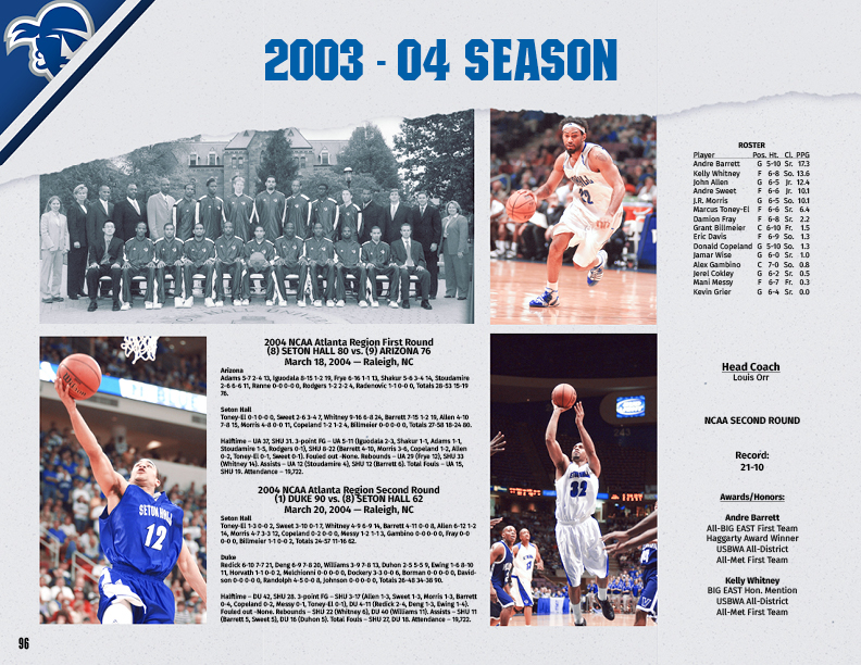 seton hall basketball Media Guide print Booklet