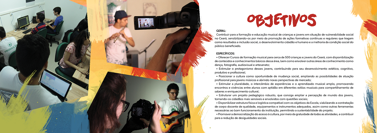 projeto gráfico impresso banner flyer Escola de Artes Quitanda das Artes richardsaundersart