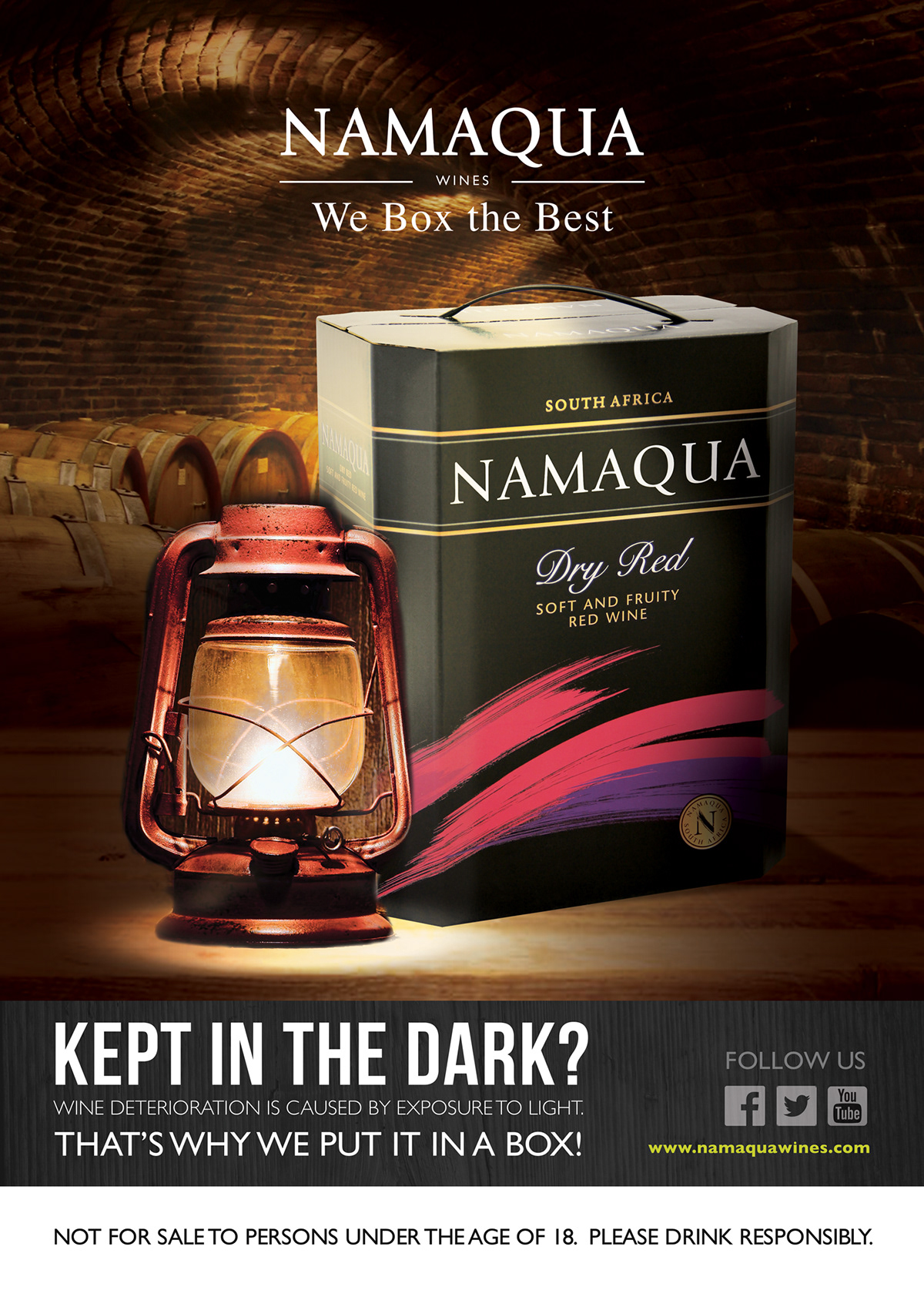 Namaqua boxed wine campaign adverts print