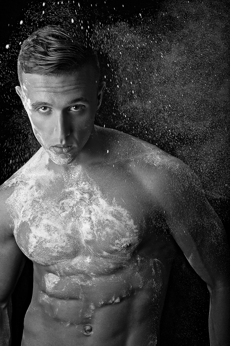 male model Body Building Black&white book stopdown 