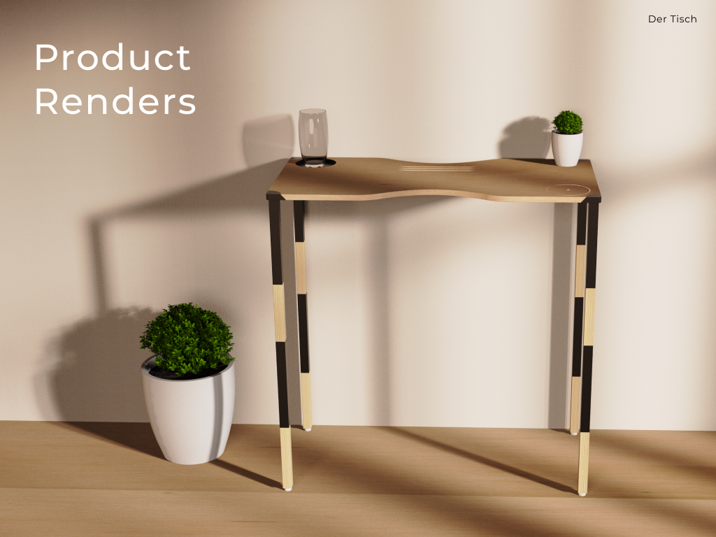 3D collapsible furniture desk furniture furniture design  keyshot render modern officefurniture Render Smartdesk