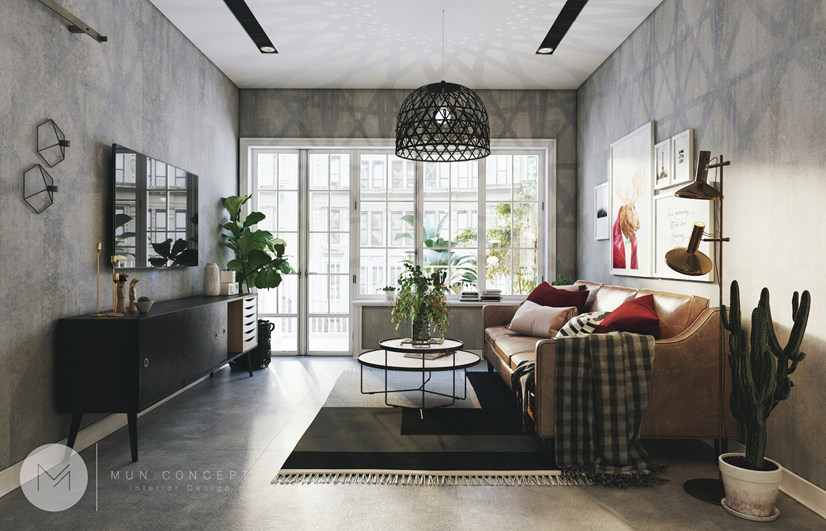 Scandinavian Tropical interior design 