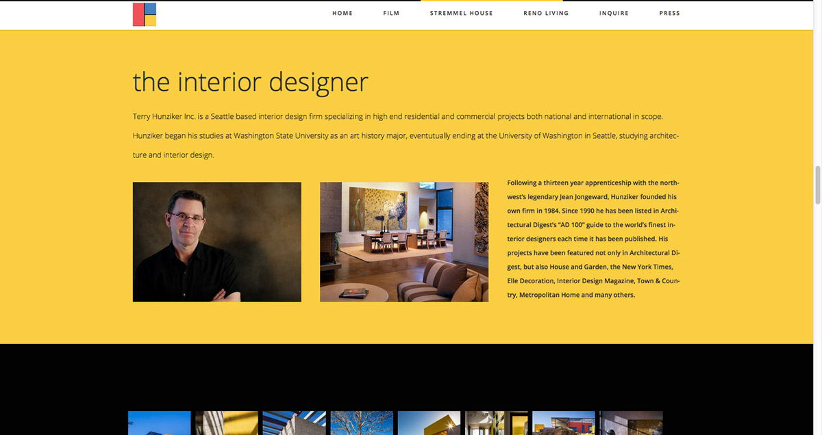 Adobe Portfolio architechture real estate Website web development  parallax