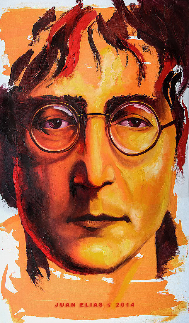 John Lennon Beatles oil Celebrity rock
