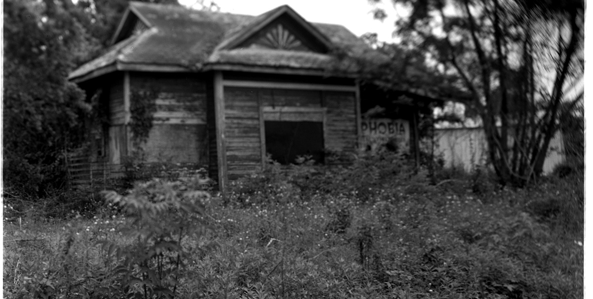 large format 4x5 photo phobia haunted house old abandoned